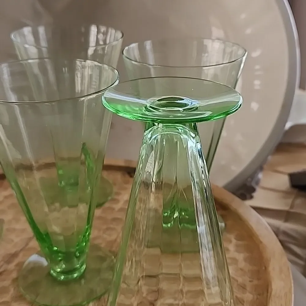 Uranium Subtle Ribbed Pilsner9 Glasses Set of 6 - Picture 4 of 8